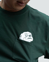 Load image into Gallery viewer, Cherrydog | เสื้อยืดมีกระเป๋าสกรีนโลโก้ Cherrydog ทรง Oversized สีเขียว Forest ขนาด M, L, XL