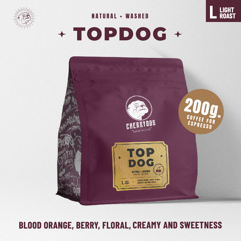 เมล็ดกาแฟคั่วอ่อน TOPDOG