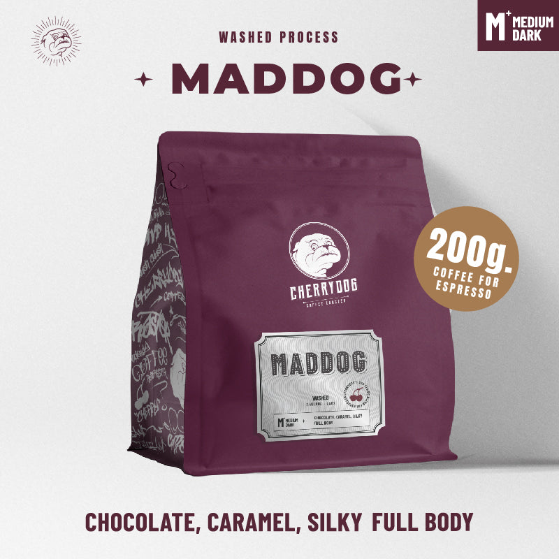เมล็ดกาแฟคั่วกลาง-เข้ม Maddog