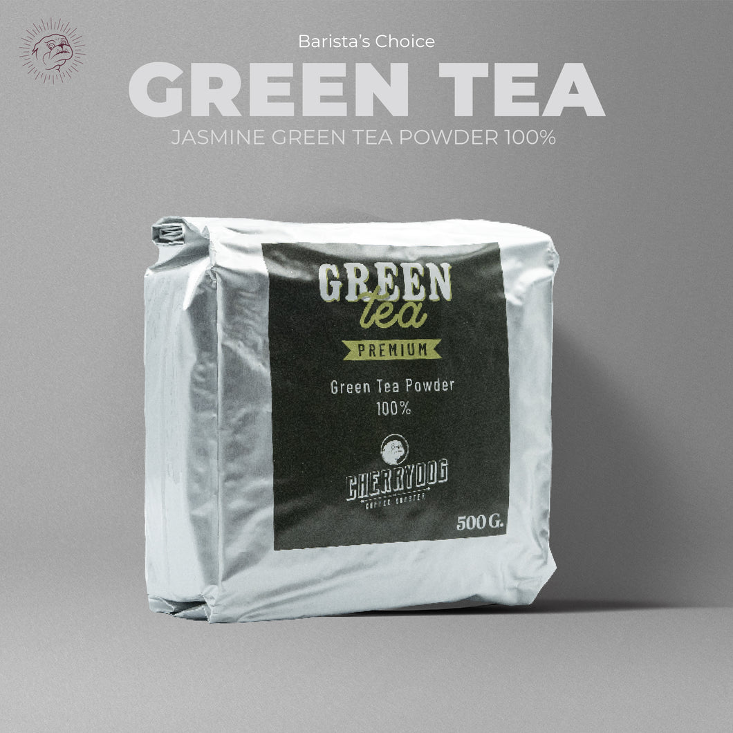 ผงชาเขียวหอมกลิ่นมะลิ (เกรดคุณภาพ) Jasmine Green Tea